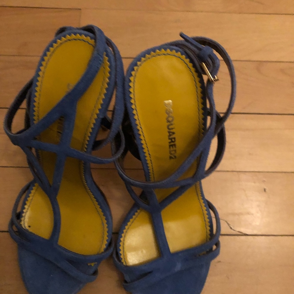 DSQUARED2 Blue Heeled Shoes Elegant Design